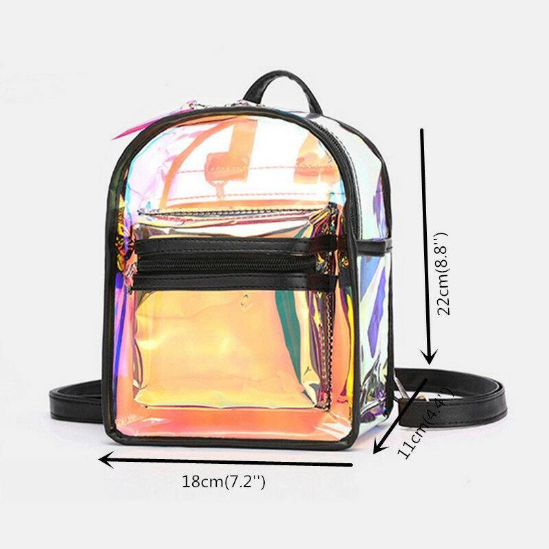 Femmes 2pcs Gelée Transparente Multi-porter Mini Sac À Dos Sac À Bandoulière Sac À Main