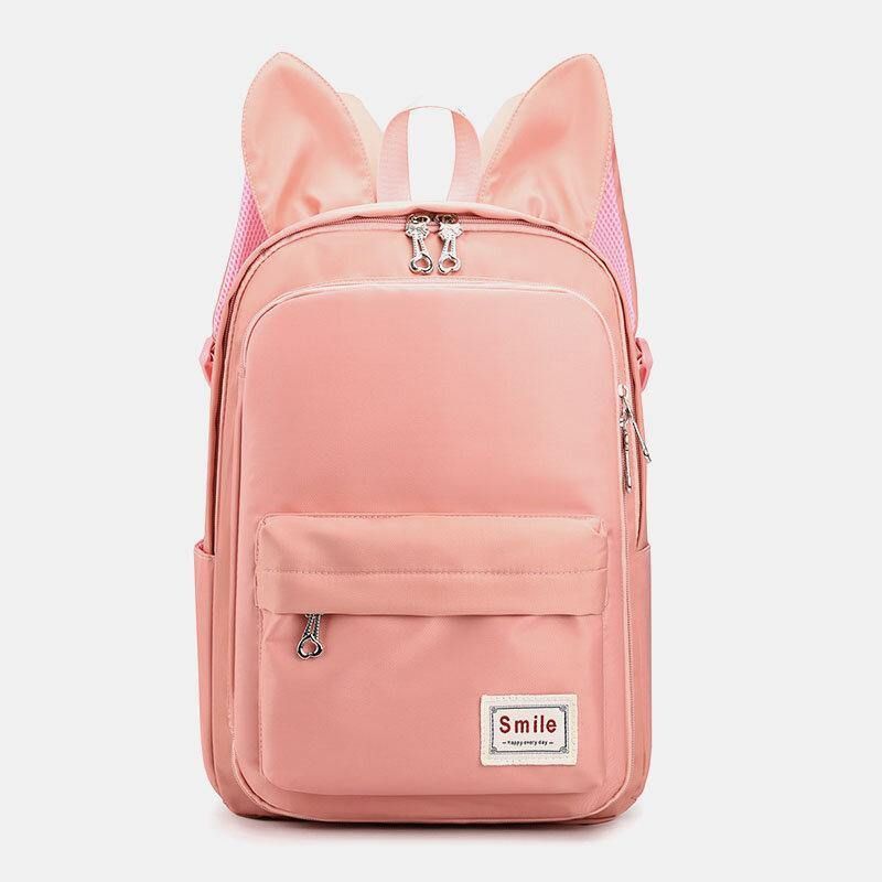 Femmes Étanche Grande Capacité Multi-fonction Oreilles De Lapin Mignon Sac À Dos Voyage Sac D'école