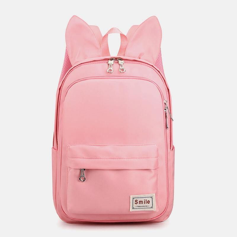 Femmes Étanche Grande Capacité Multi-fonction Oreilles De Lapin Mignon Sac À Dos Voyage Sac D'école