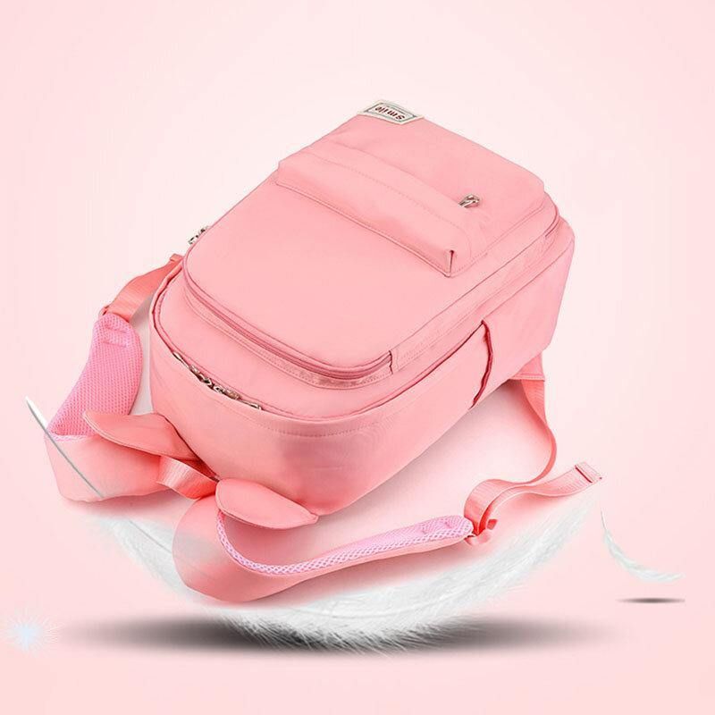 Femmes Étanche Grande Capacité Multi-fonction Oreilles De Lapin Mignon Sac À Dos Voyage Sac D'école