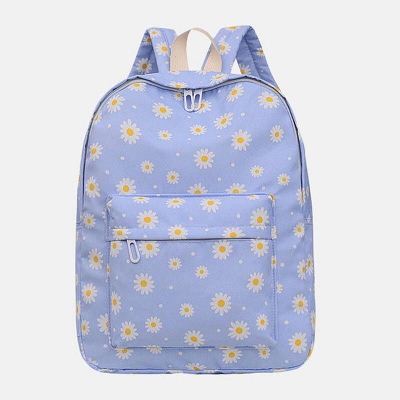 Femmes Nylon Daisy Casual Campus Sac À Dos Sac D'école