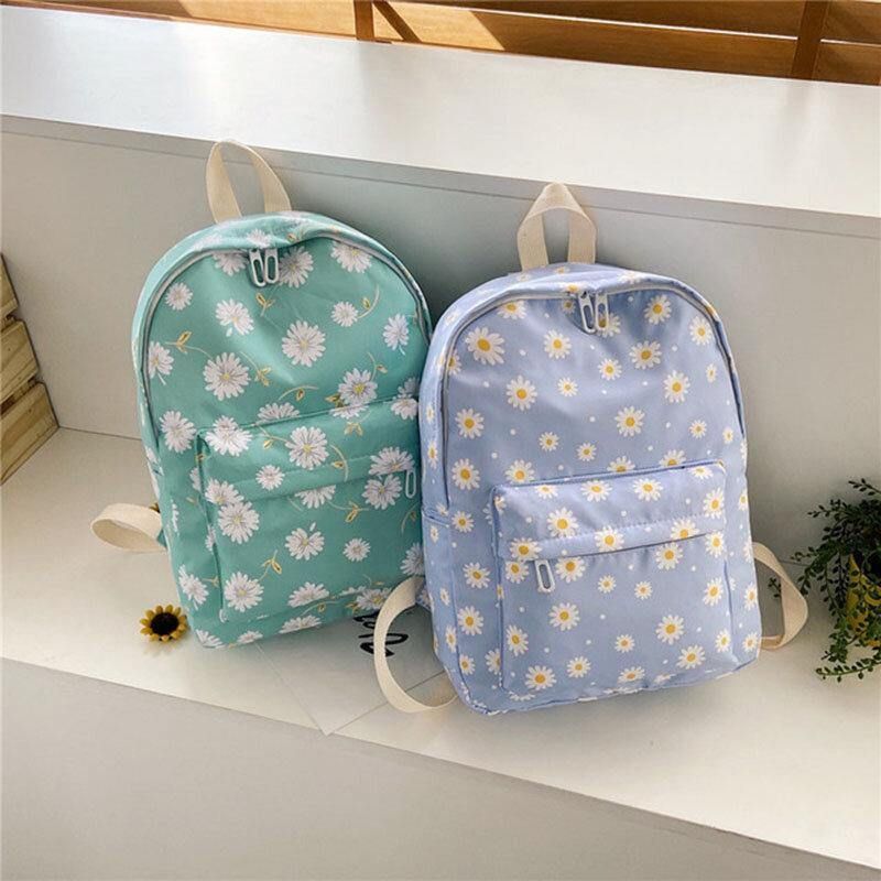 Femmes Nylon Daisy Casual Campus Sac À Dos Sac D'école