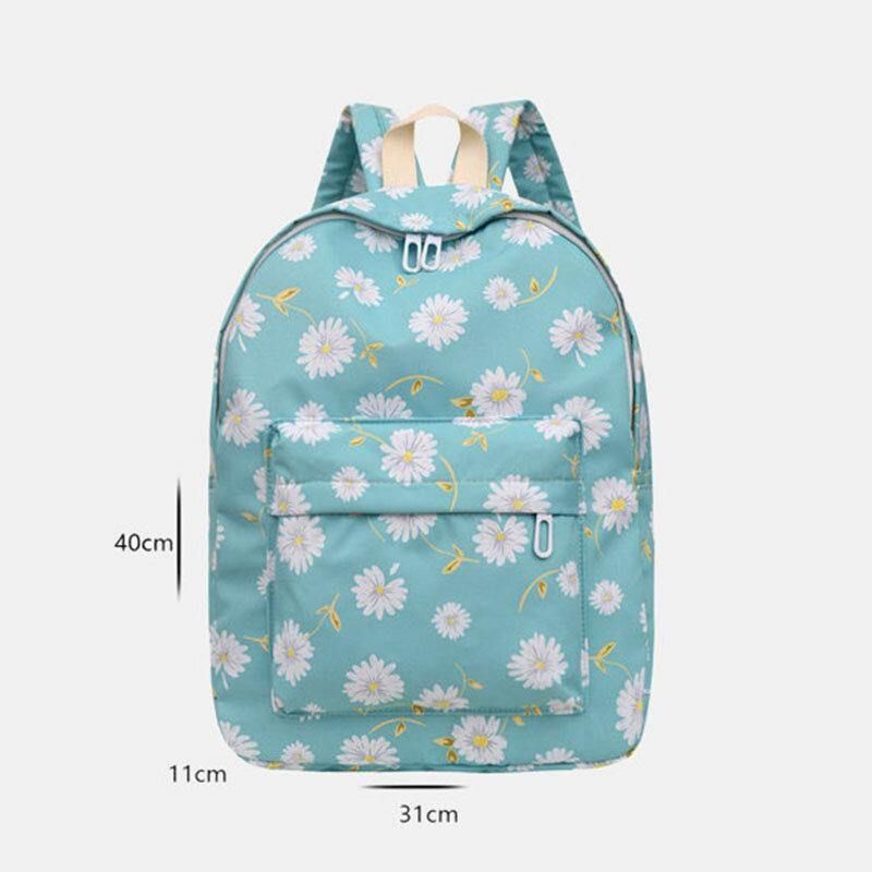 Femmes Nylon Daisy Casual Campus Sac À Dos Sac D'école