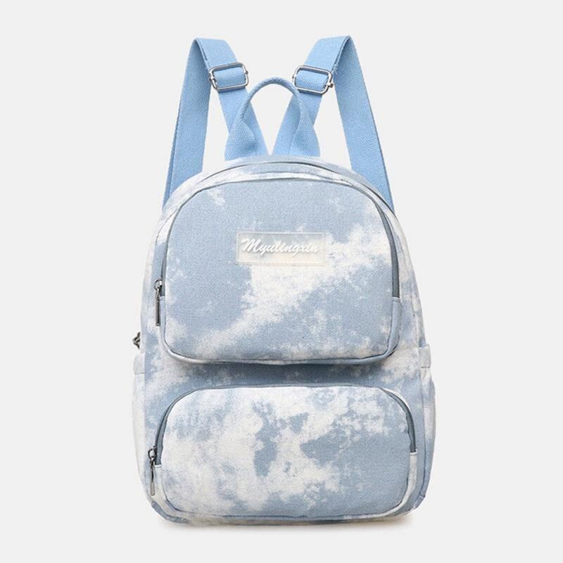 Femmes Oxford Antivol Grande Capacité Tie Dye Sac À Dos Sac De Voyage