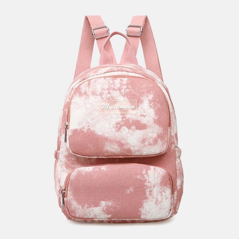 Femmes Oxford Antivol Grande Capacité Tie Dye Sac À Dos Sac De Voyage