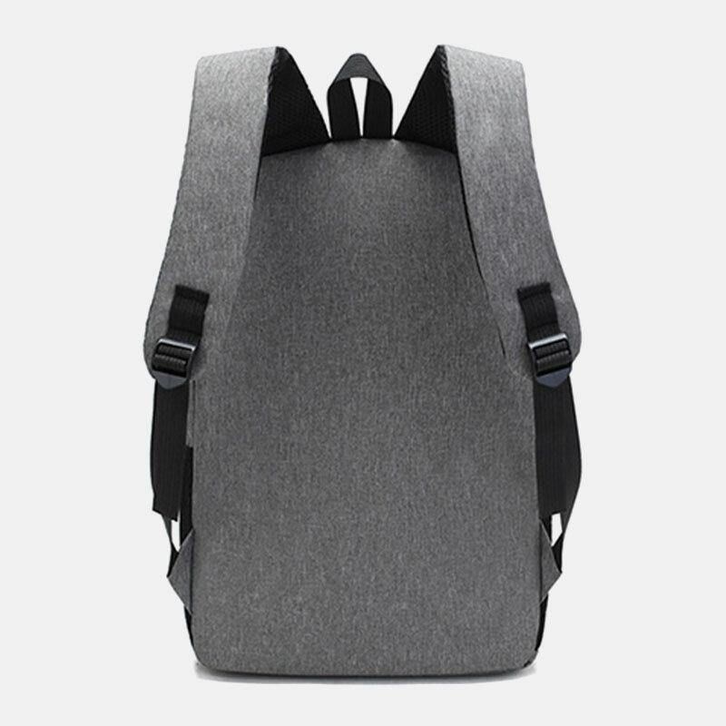 Hommes 3 Pièces En Nylon Usb Charge Résistance À L'usure Mode Décontracté Sac Pour Ordinateur Portable Sac À Dos Sac À Bandoulière Pochette