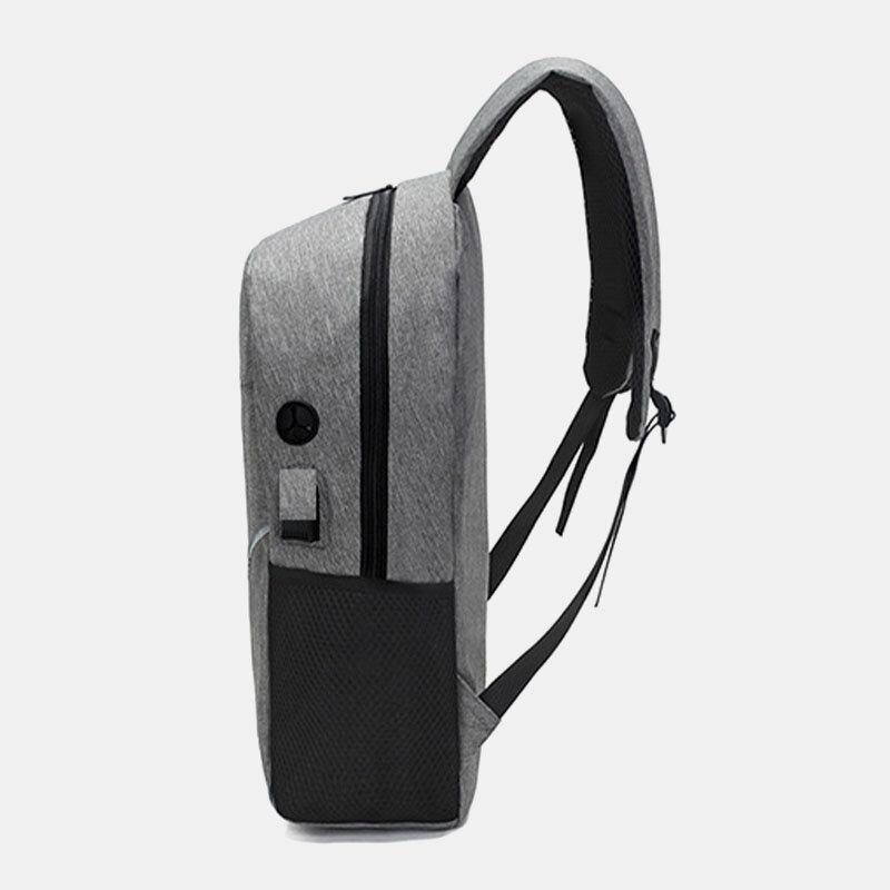 Hommes 3 Pièces En Nylon Usb Charge Résistance À L'usure Mode Décontracté Sac Pour Ordinateur Portable Sac À Dos Sac À Bandoulière Pochette