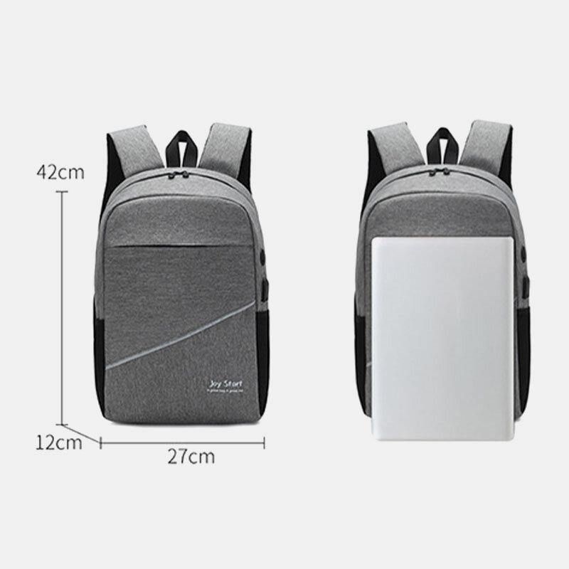 Hommes 3 Pièces En Nylon Usb Charge Résistance À L'usure Mode Décontracté Sac Pour Ordinateur Portable Sac À Dos Sac À Bandoulière Pochette