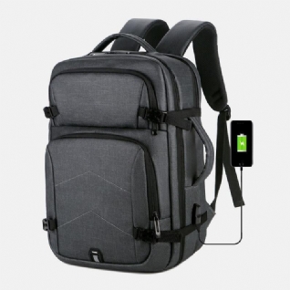 Hommes Grande Capacité Étanche Usb Charge 16 Pouces Ordinateur Portable Sac Affaires Extérieur Sac À Main Sac À Dos