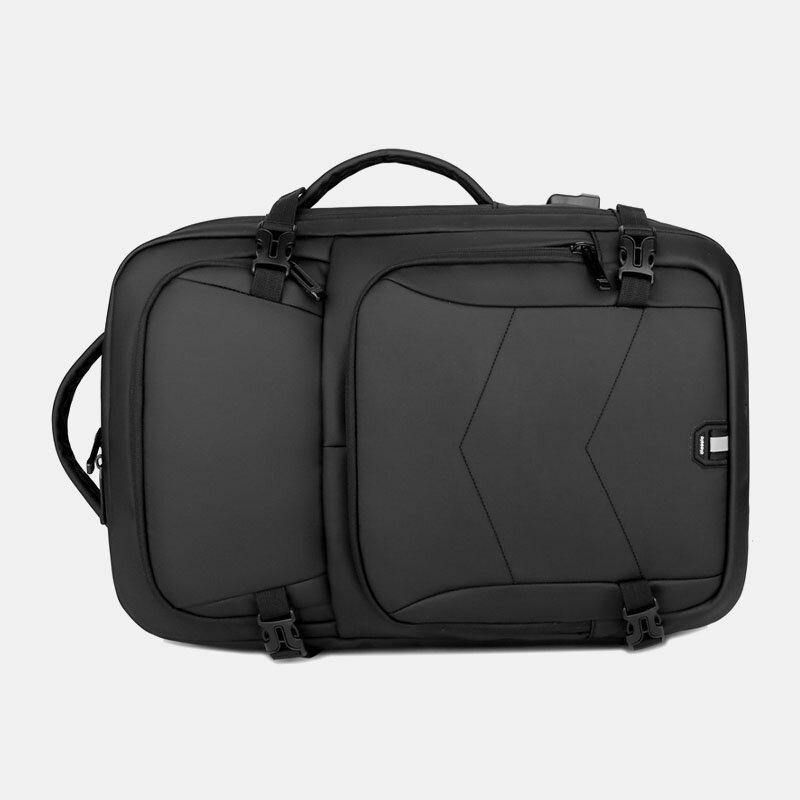 Hommes Nylon Grande Capacité 14 Pouces Sac Pour Ordinateur Portable Multi-couches Affaires Décontracté Voyage Sac À Dos Avec Chargement Usb