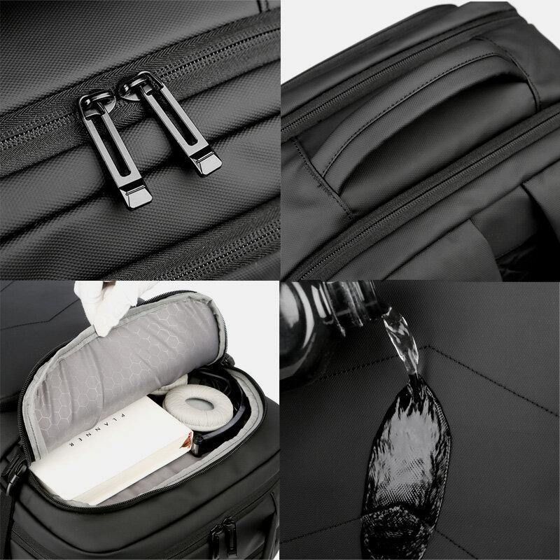 Hommes Nylon Grande Capacité 14 Pouces Sac Pour Ordinateur Portable Multi-couches Affaires Décontracté Voyage Sac À Dos Avec Chargement Usb