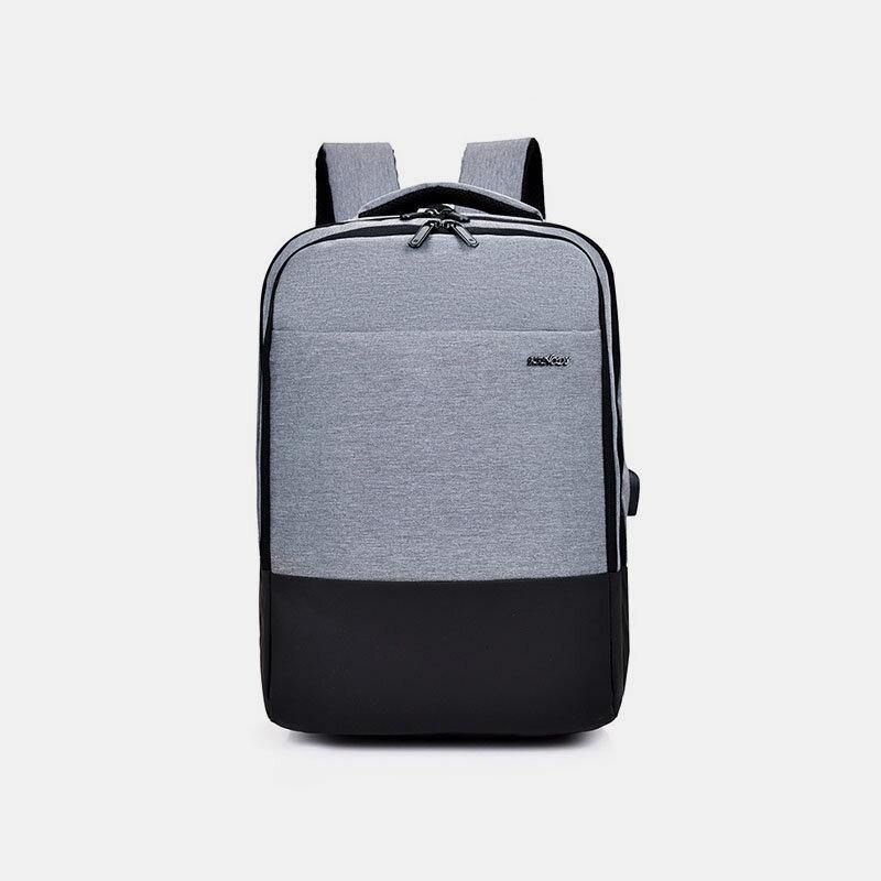 Hommes Nylon Usb Charge Casual Grande Capacité 15.6 Pouces Sac Pour Ordinateur Portable Voyage Sac À Dos