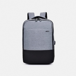 Hommes Nylon Usb Charge Casual Grande Capacité 15.6 Pouces Sac Pour Ordinateur Portable Voyage Sac À Dos