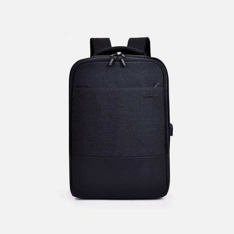 Hommes Nylon Usb Charge Casual Grande Capacité 15.6 Pouces Sac Pour Ordinateur Portable Voyage Sac À Dos