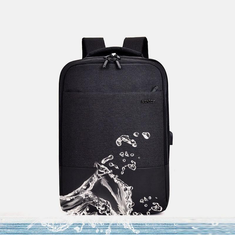 Hommes Nylon Usb Charge Casual Grande Capacité 15.6 Pouces Sac Pour Ordinateur Portable Voyage Sac À Dos