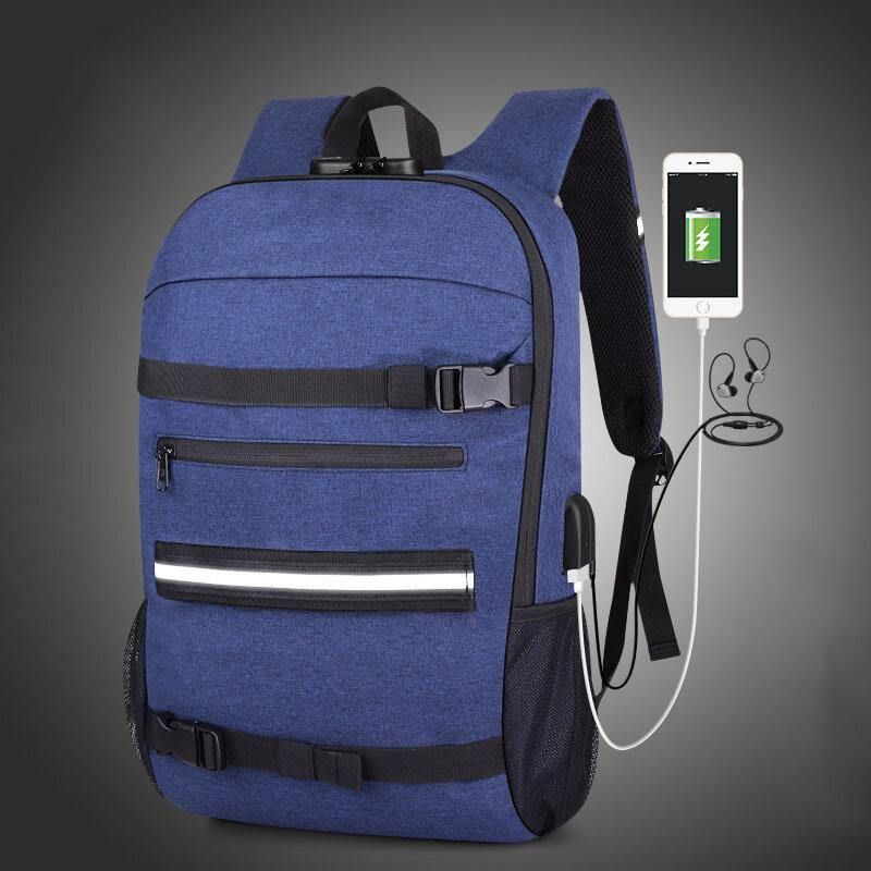 Hommes Usb Chargeant Grande Capacité Camouflage Antivol Affaires Décontracté 14 Pouces Sac Pour Ordinateur Portable Sac À Dos