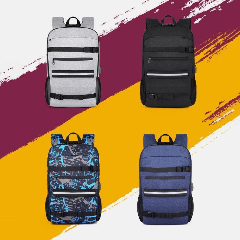 Hommes Usb Chargeant Grande Capacité Camouflage Antivol Affaires Décontracté 14 Pouces Sac Pour Ordinateur Portable Sac À Dos