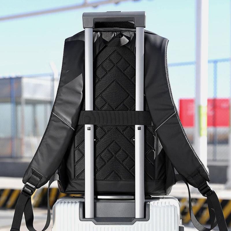 Hommes Usb Chargeant En Plein Air En Nylon Voyage Étanche Grande Capacité 13 Pouces Sac Pour Ordinateur Portable Sac De Voyage Sac À Dos