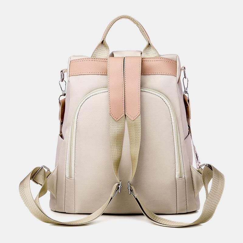 Sac À Dos Antivol Ethnique Imperméable À L'eau Avec Broderie Oxford Multi-port Pour Femmes