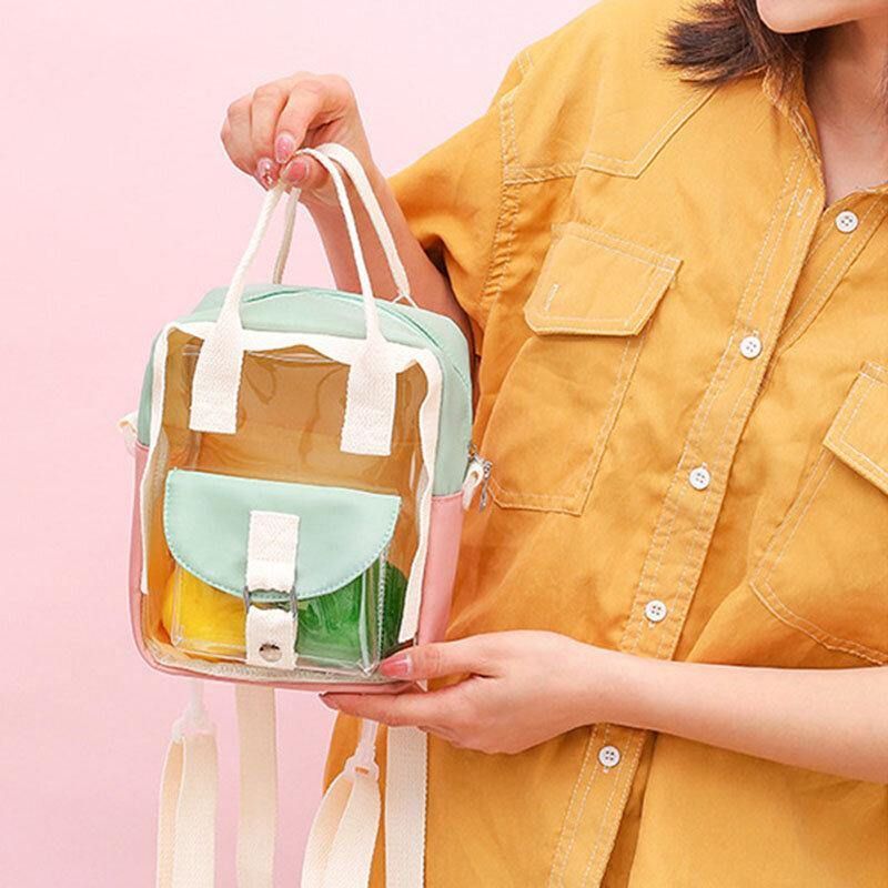 Sac À Dos Étanche En Patchwork Transparent Pour Femme