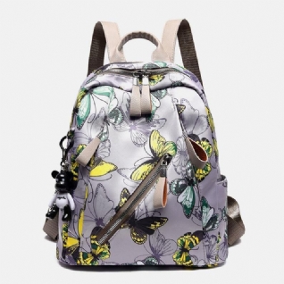 Sac À Dos D'extérieur Décontracté À Motif Papillon Multi-transport Imperméable Pour Femmes