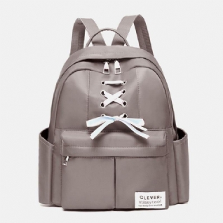 Sac À Dos Scolaire Multi-poches Imperméable Pour Femme Avec Nœud Papillon