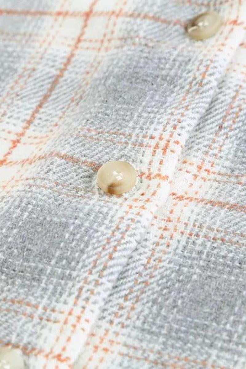 Chemise Boutonnée À Carreaux À Plis Creux