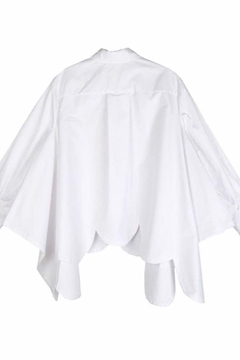 Chemise Boutonnée À Ourlet Irrégulier