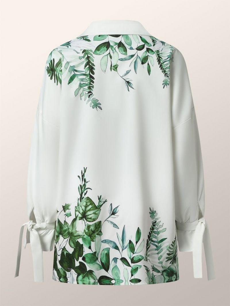 Chemisier À Col Chemise Et Manches Longues Imprimé Daily Leaf