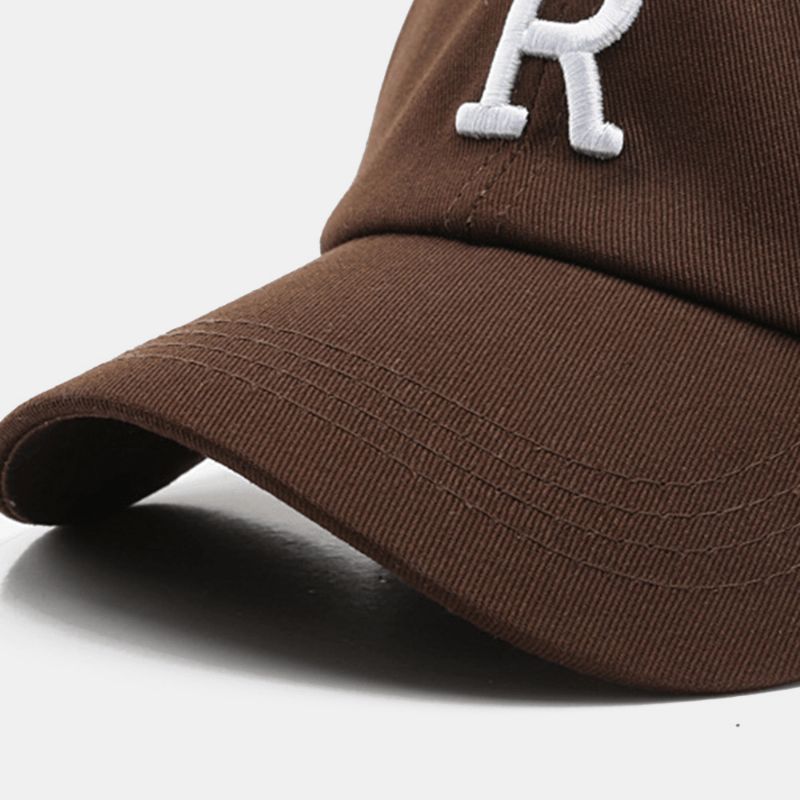 Casquette De Baseball Unisexe À Trois Dimensions Avec Lettres Brodées À Bord Incurvé Pour Sports De Plein Air Pare-soleil Chapeau Chapeau De Soleil