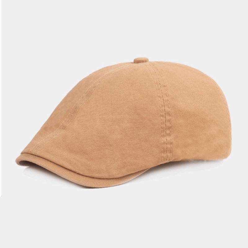 Casquette Béret En Coton Unisexe Couleur Unie Rétro Réglable Pare-soleil Gavroche Chapeau Peintre Chapeau Octogonal Chapeau