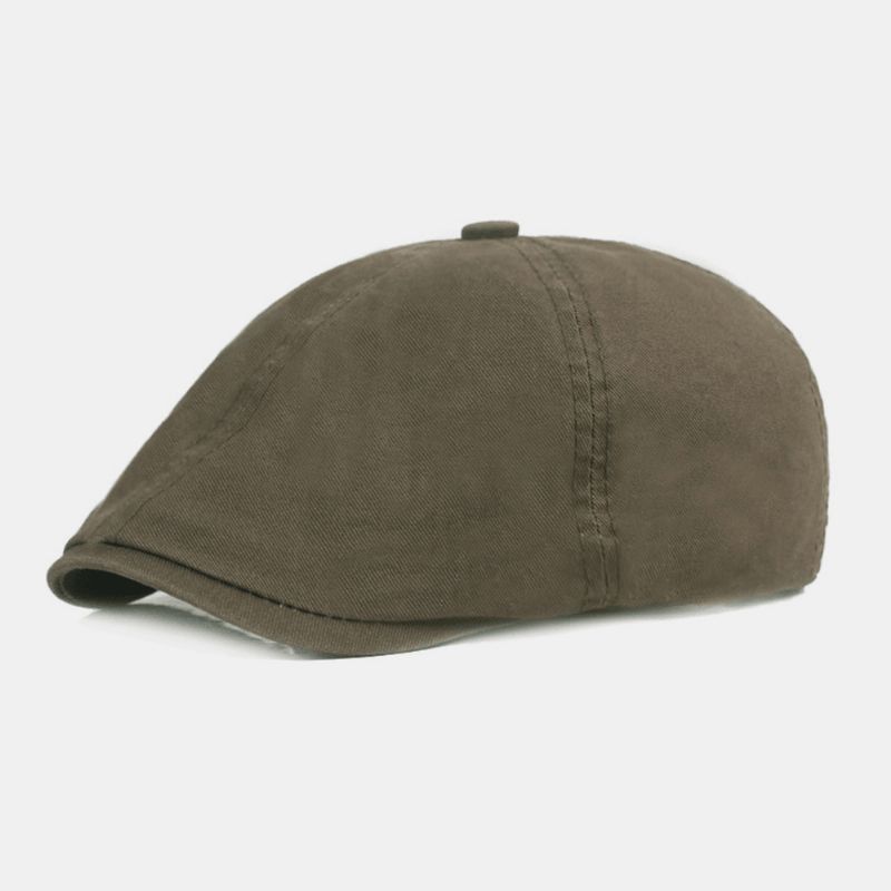 Casquette Béret En Coton Unisexe Couleur Unie Rétro Réglable Pare-soleil Gavroche Chapeau Peintre Chapeau Octogonal Chapeau