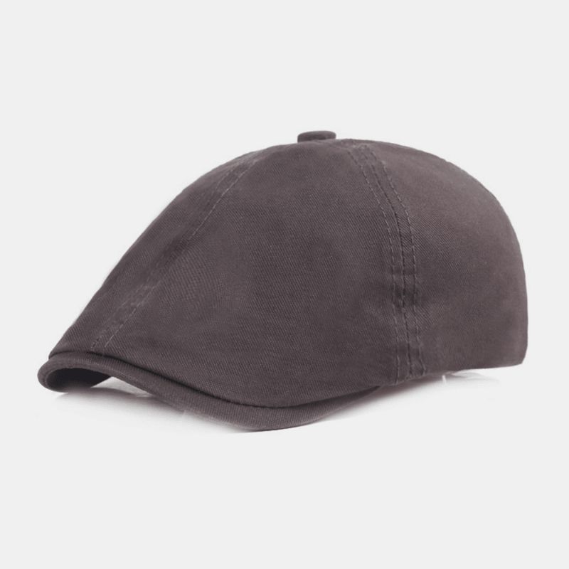 Casquette Béret En Coton Unisexe Couleur Unie Rétro Réglable Pare-soleil Gavroche Chapeau Peintre Chapeau Octogonal Chapeau