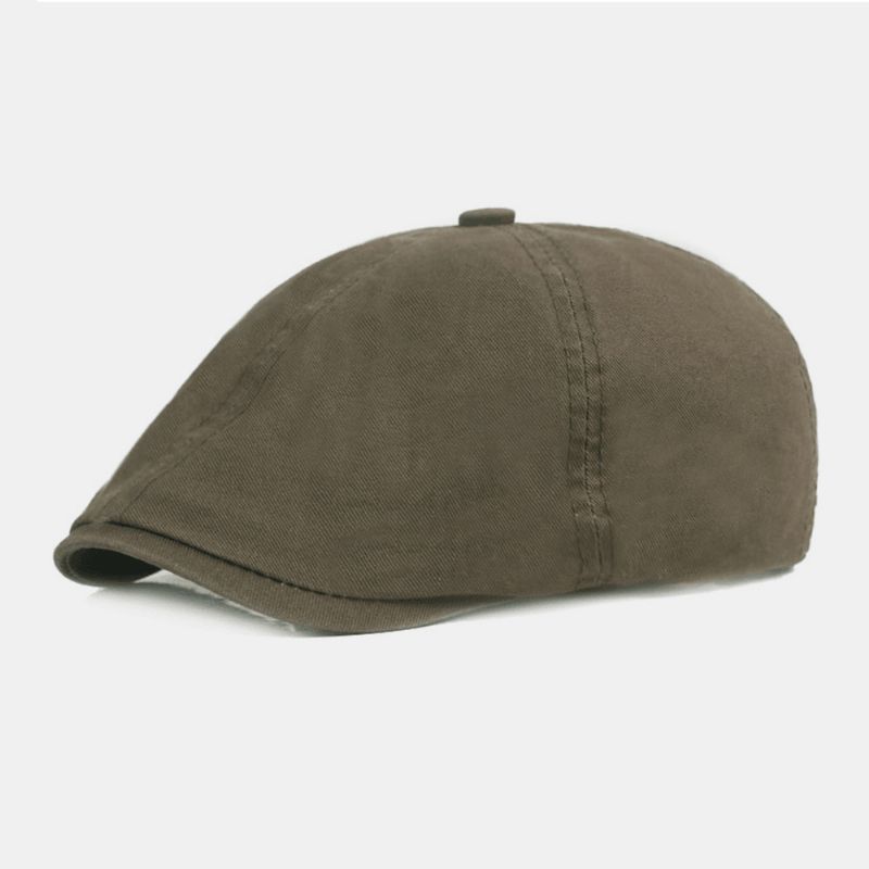 Casquette Béret En Coton Unisexe Couleur Unie Rétro Réglable Pare-soleil Gavroche Chapeau Peintre Chapeau Octogonal Chapeau