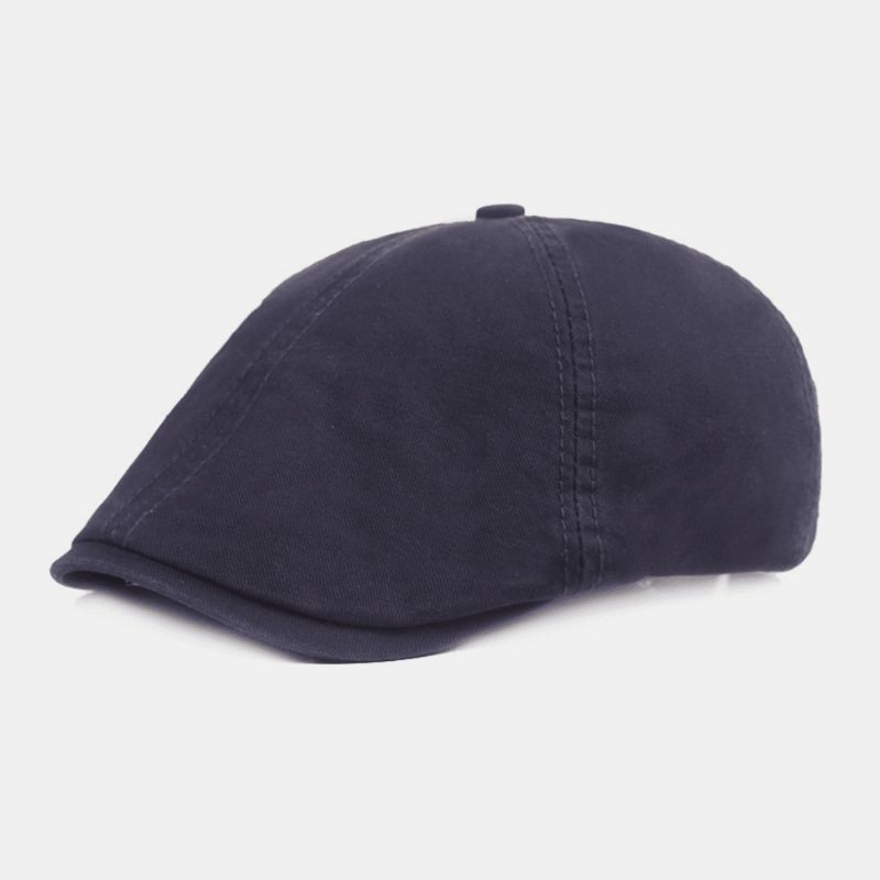 Casquette Béret En Coton Unisexe Couleur Unie Rétro Réglable Pare-soleil Gavroche Chapeau Peintre Chapeau Octogonal Chapeau