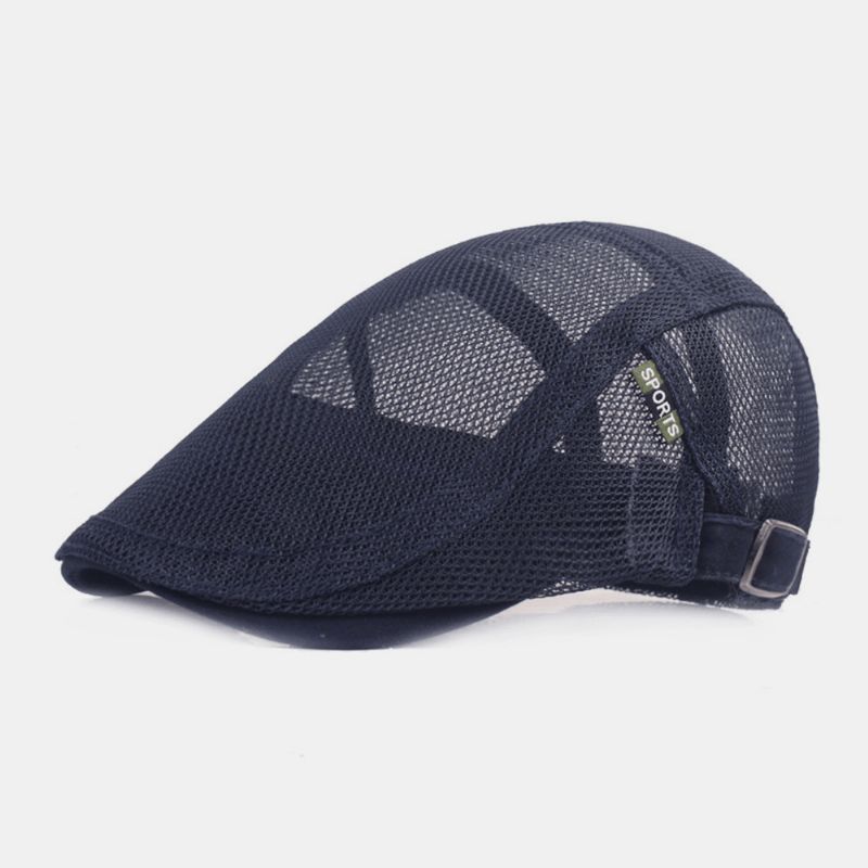 Casquette Béret Unisexe Pleine Maille Été Cool Suncreen Casquette Plate Respirante Ivy Cap Driver Hat