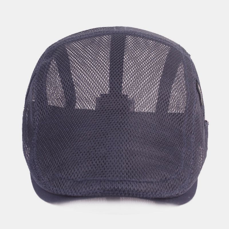 Casquette Béret Unisexe Pleine Maille Été Cool Suncreen Casquette Plate Respirante Ivy Cap Driver Hat