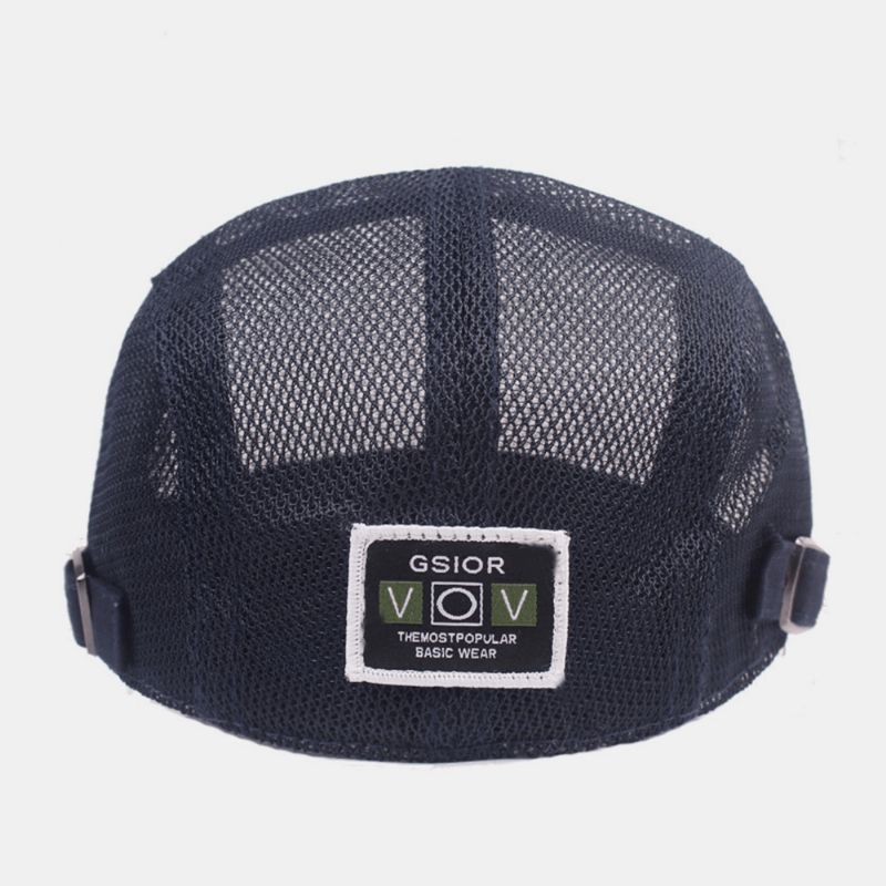 Casquette Béret Unisexe Pleine Maille Été Cool Suncreen Casquette Plate Respirante Ivy Cap Driver Hat