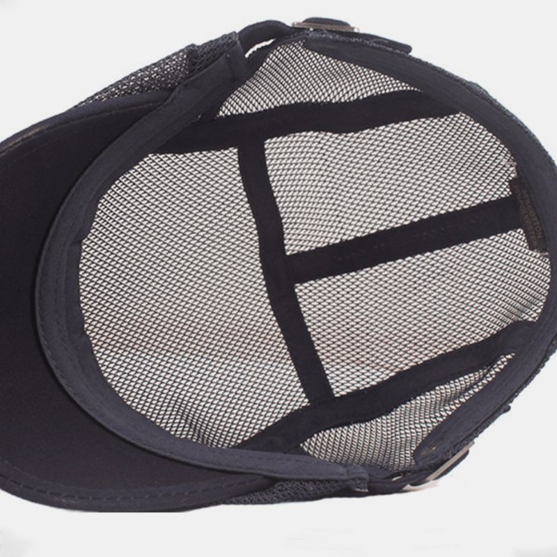 Casquette Béret Unisexe Pleine Maille Été Cool Suncreen Casquette Plate Respirante Ivy Cap Driver Hat