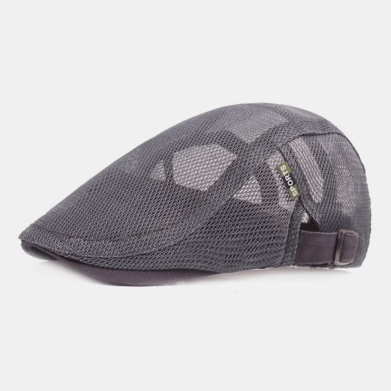 Casquette Béret Unisexe Pleine Maille Été Cool Suncreen Casquette Plate Respirante Ivy Cap Driver Hat