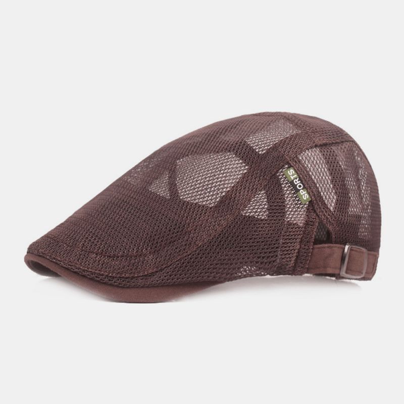 Casquette Béret Unisexe Pleine Maille Été Cool Suncreen Casquette Plate Respirante Ivy Cap Driver Hat