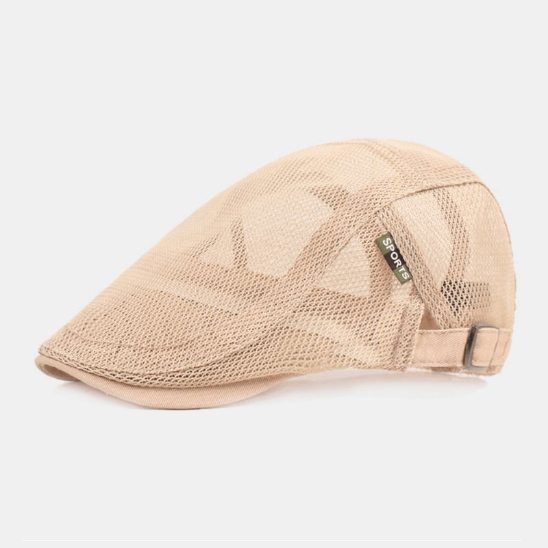 Casquette Béret Unisexe Pleine Maille Été Cool Suncreen Casquette Plate Respirante Ivy Cap Driver Hat