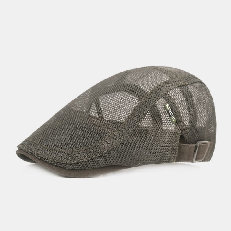 Casquette Béret Unisexe Pleine Maille Été Cool Suncreen Casquette Plate Respirante Ivy Cap Driver Hat