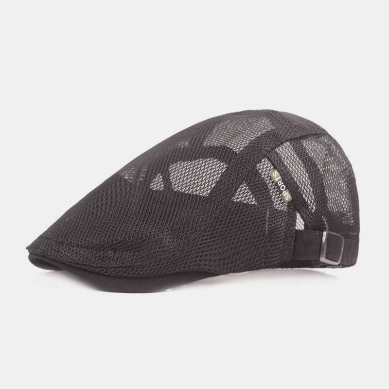 Casquette Béret Unisexe Pleine Maille Été Cool Suncreen Casquette Plate Respirante Ivy Cap Driver Hat