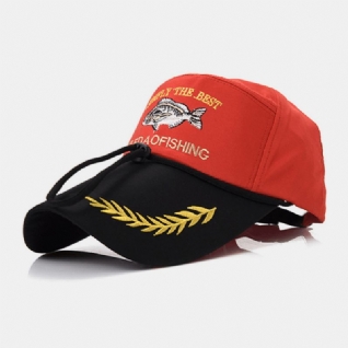 Casquette De Pêche En Plein Air Pour Hommes Motif De Poisson De Dessin Animé Protection Solaire Camping Cyclisme Chapeaux De Baseball Casquette De Lierre