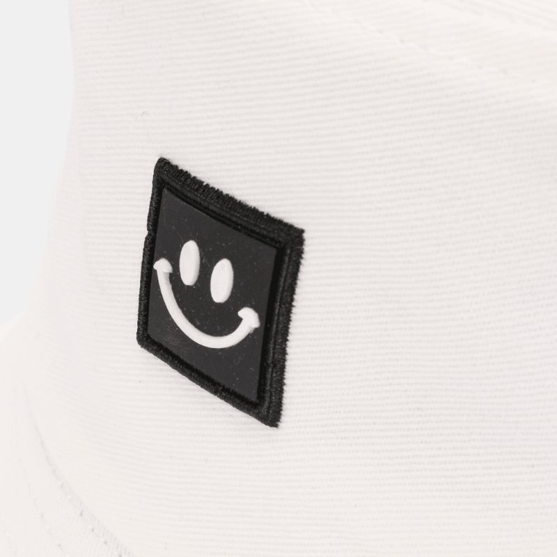 Chapeau De Soleil Unisexe Avec Motif De Sourire À Large Bord