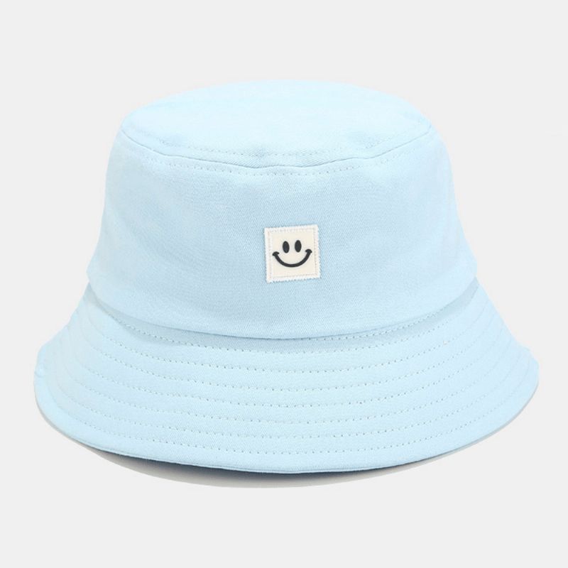 Chapeau De Soleil Unisexe Avec Motif De Sourire À Large Bord