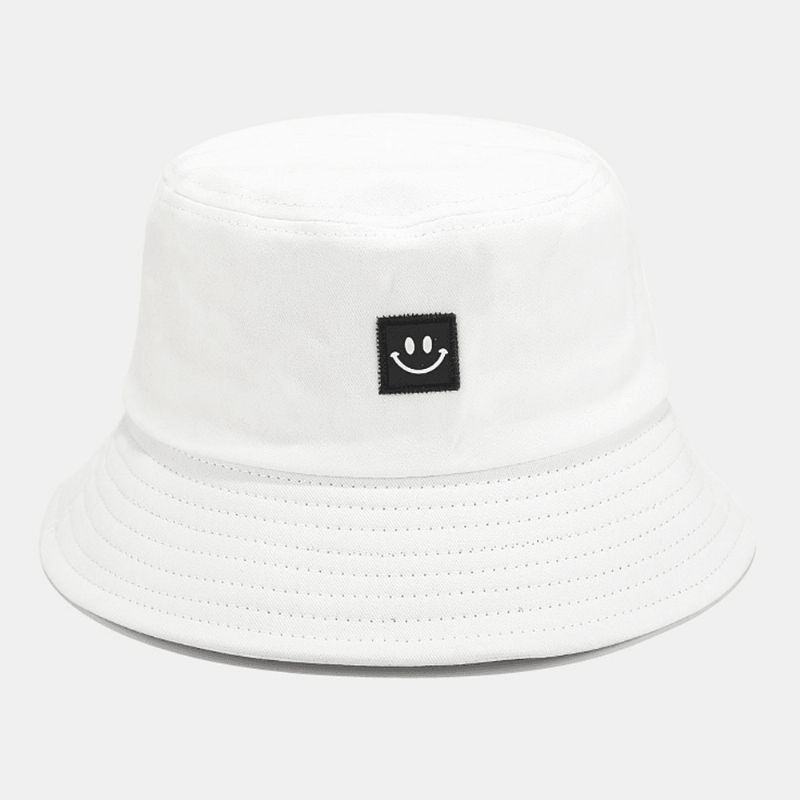 Chapeau De Soleil Unisexe Avec Motif De Sourire À Large Bord