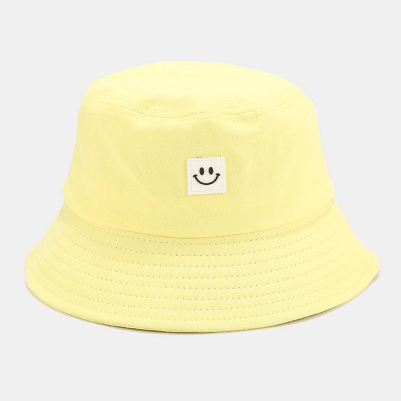 Chapeau De Soleil Unisexe Avec Motif De Sourire À Large Bord