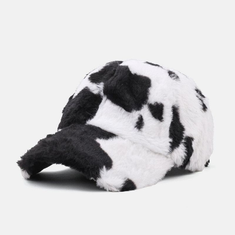 Femmes En Peluche Vache Motif Chaud Mode Personnalité Pare-soleil Chapeau De Baseball